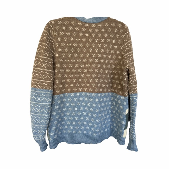 Woolrich 100% Lambs wool button down cardigan. Woods/cabin novelty size XL - Picture 4 of 8